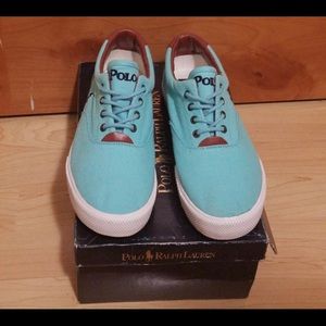 Blue Polo Ralph Lauren Canvas Sneakers